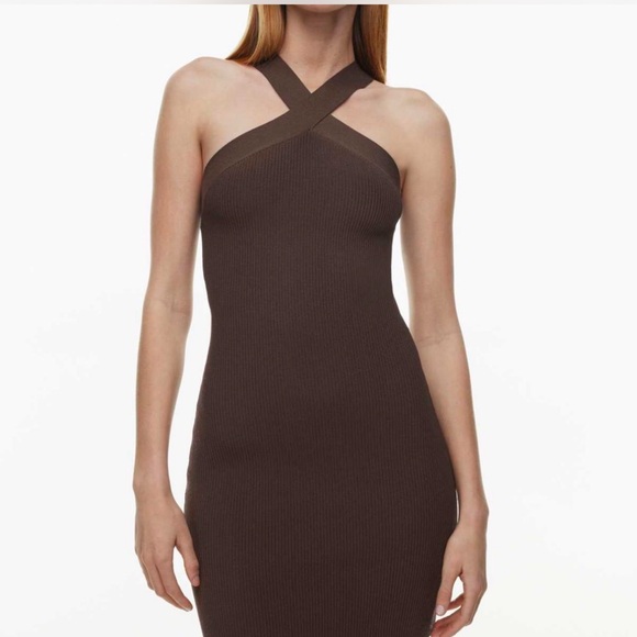 NWT Aritzia Babaton Sculpt Knit Criss Cross Dress Small - Picture 2 of 7